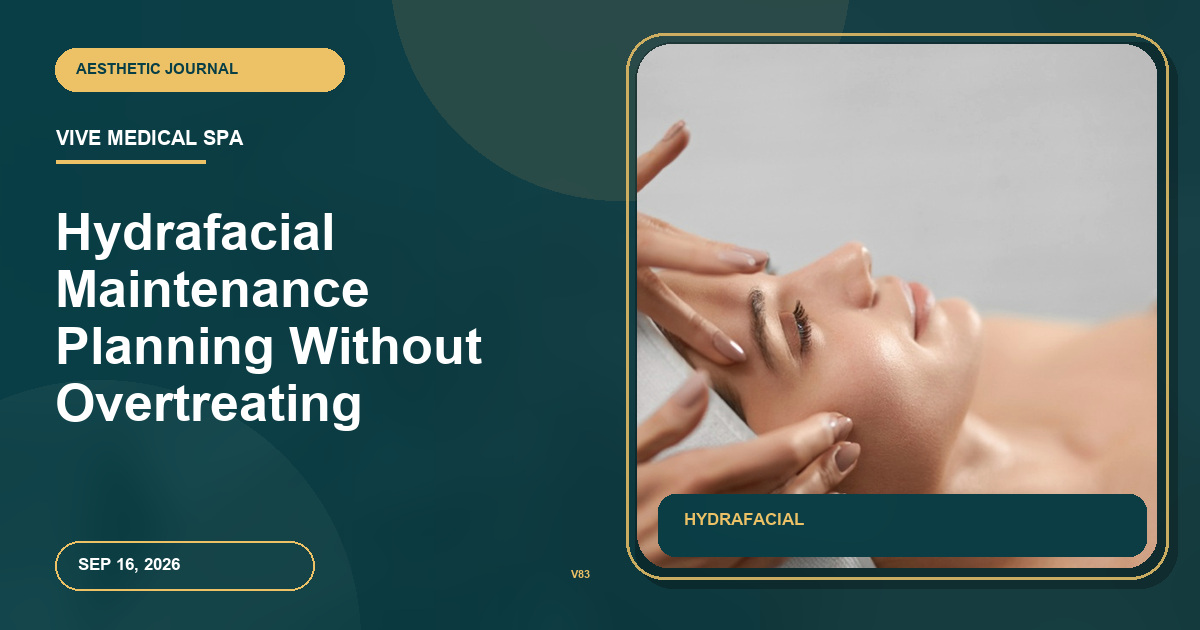 Hydrafacial Maintenance Planning Without Overtreating