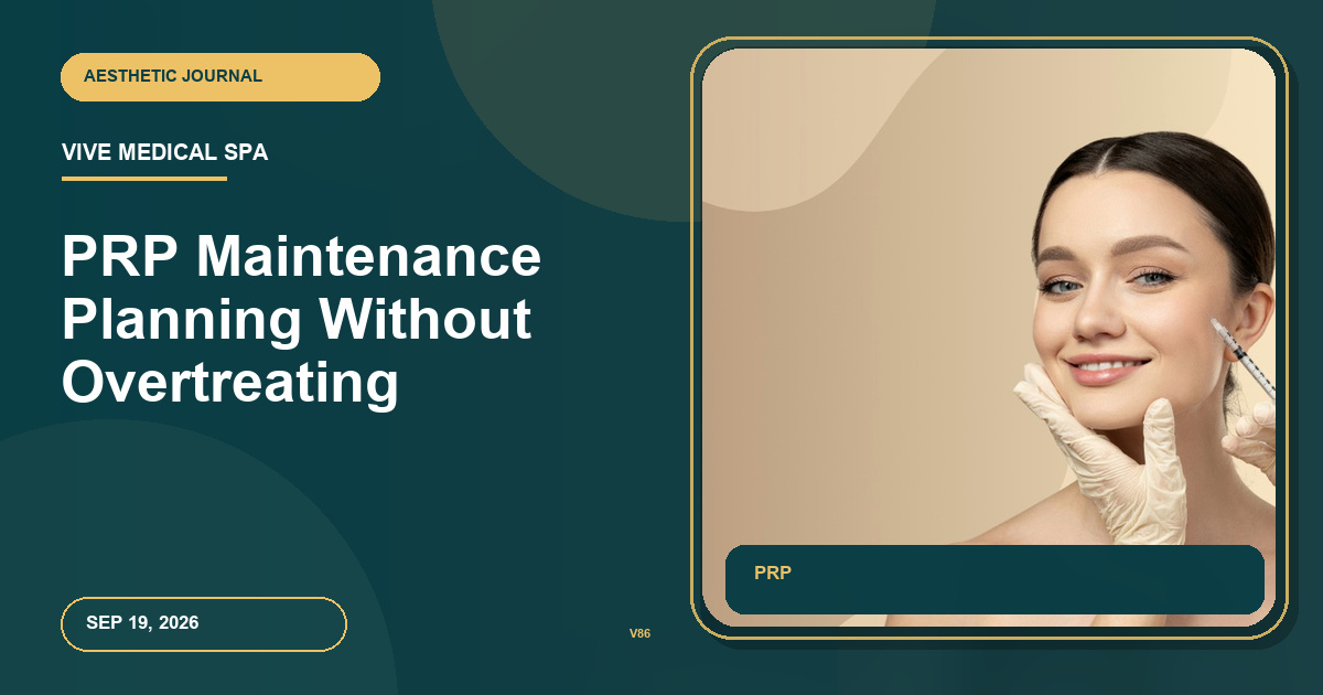 PRP Maintenance Planning Without Overtreating