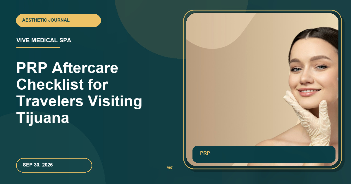 PRP Aftercare Checklist for Travelers Visiting Tijuana