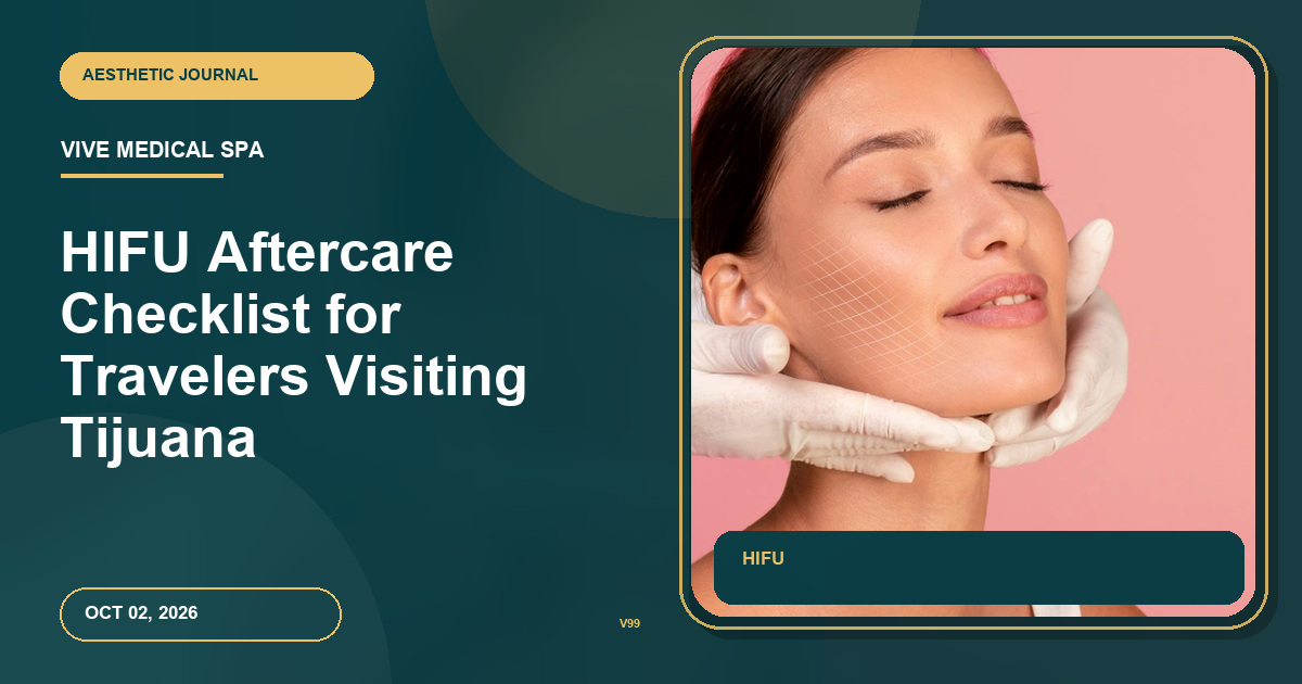 HIFU Aftercare Checklist for Travelers Visiting Tijuana