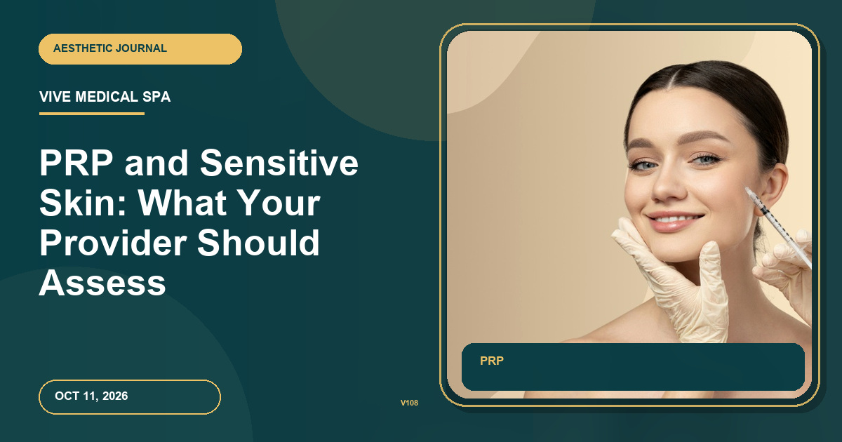 PRP and Sensitive Skin: What Your Provider Should Assess