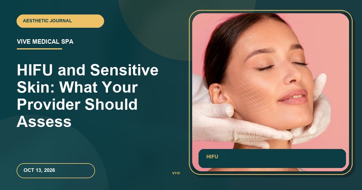 HIFU and Sensitive Skin: What Your Provider Should Assess