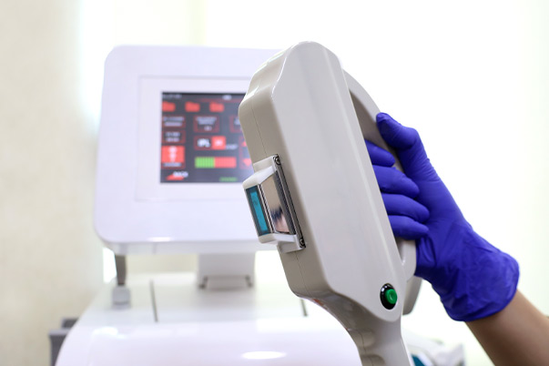 IPL handpiece for skin rejuvenation and hair removal treatments at VIVE Medical Spa Tijuana