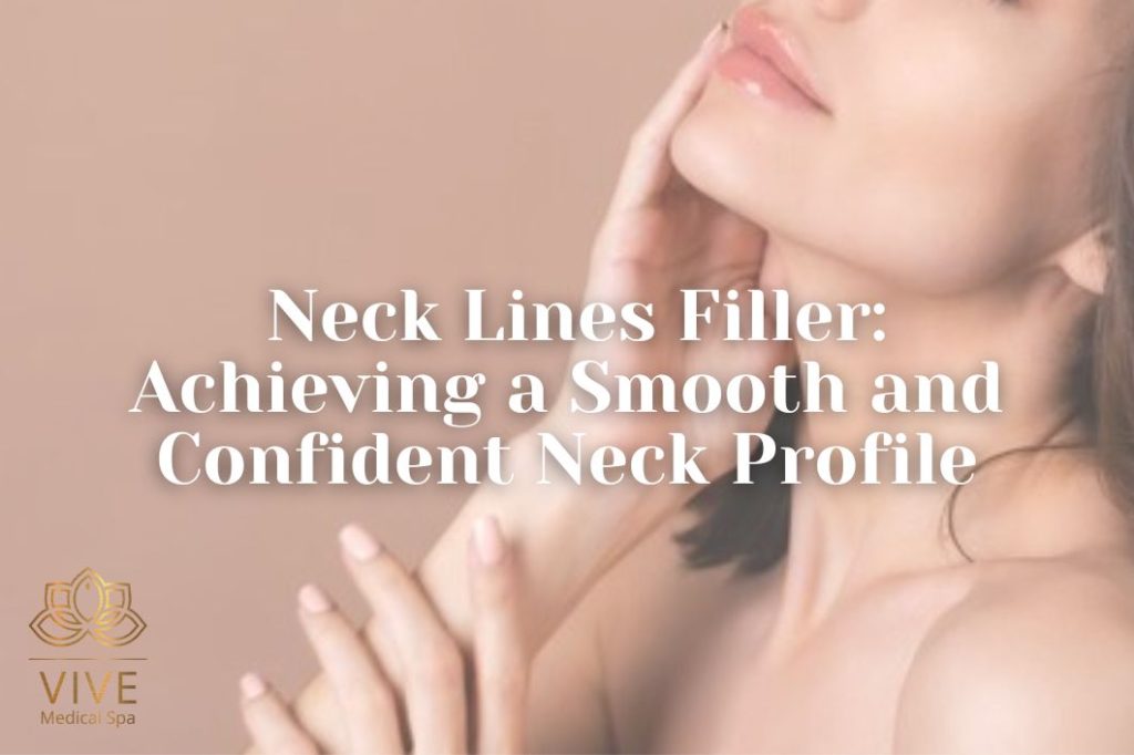 Close-up of a woman's neck and jawline after receiving neck lines filler treatment at VIVE Medical Spa in Tijuana.