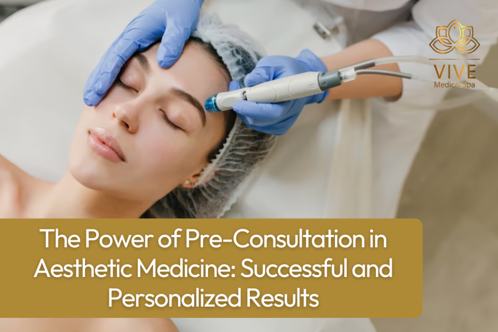 Patient receiving facial aesthetic consultation and skin treatment at VIVE Medical Spa in Tijuana