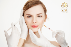 Stock image of facial filler and Botox injection procedure at VIVE Medical Spa Tijuana